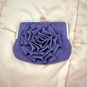 Purple Floral Clutch